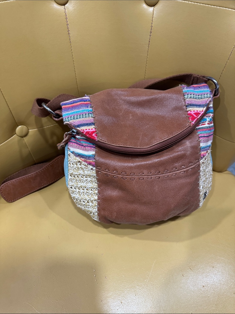 Boho Brown Crossbody Shoulder Bag - Unbranded